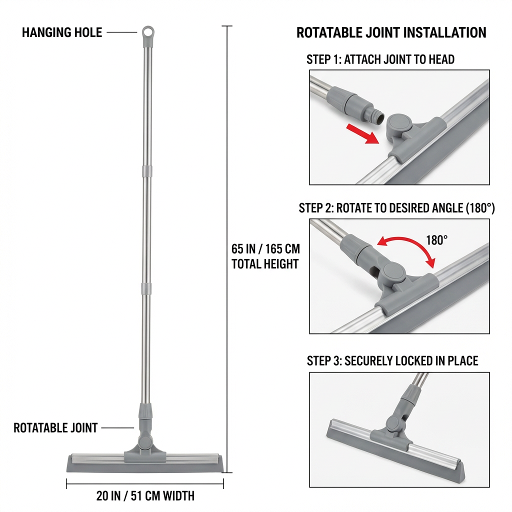 đ Magic Silicone Floor Wiper Replacement Head â Streak-Free Multi-Surface Cleaning Tool