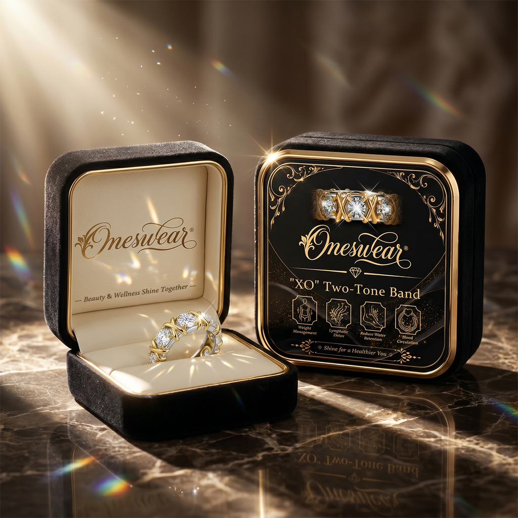 🔥 90% OFF TODAY: 💎Oneswear®"XO" TWO-TONE BAND – The Elegant Sparkle You Deserve ✨