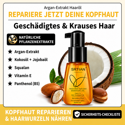 🔥 Nur heute: 50% Rabatt + extra sparen beim Kauf mehrerer Artikel! Argan Extract Hair Oil 70 ml – 100% reine, rohe & natürliche Mischung mit Kokosöl
