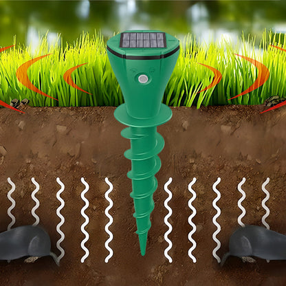 🔥 Vodlans™ Solarbetriebener, wasserfester Maulwurfvertreiber mit Erdspieß