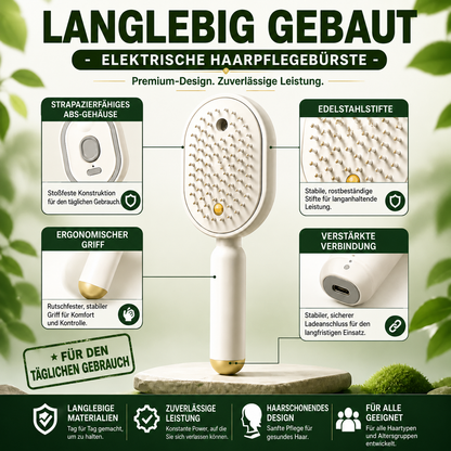 🔥 Nectavira® 3-in-1 Kopfhaut-Massagebürste mit Sprühnebel & Aromaöl-Funktion