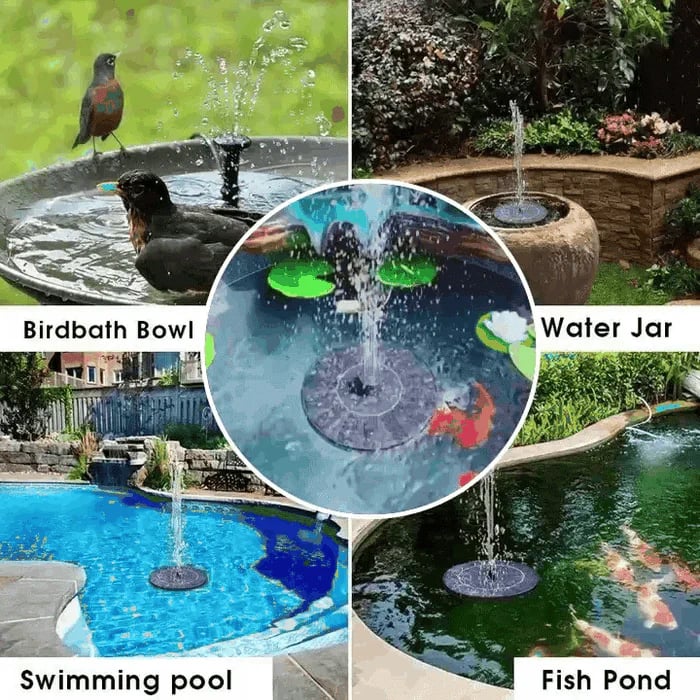 🔥Hot Sale🔥⛲ Solar Fountain, Solar Powered Bird Bath Fountain Pump