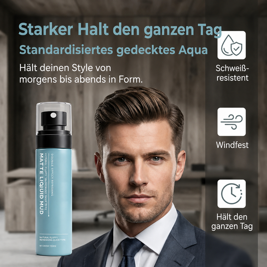 Schnelltrocknendes mattes Styling-Mud-Spray für Herren
