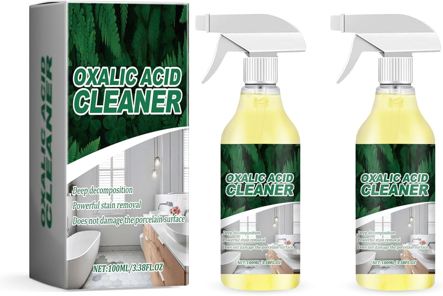 Oxalic Acid Cleaner Spray for Rust, Hard Water Marks & Tough Stains