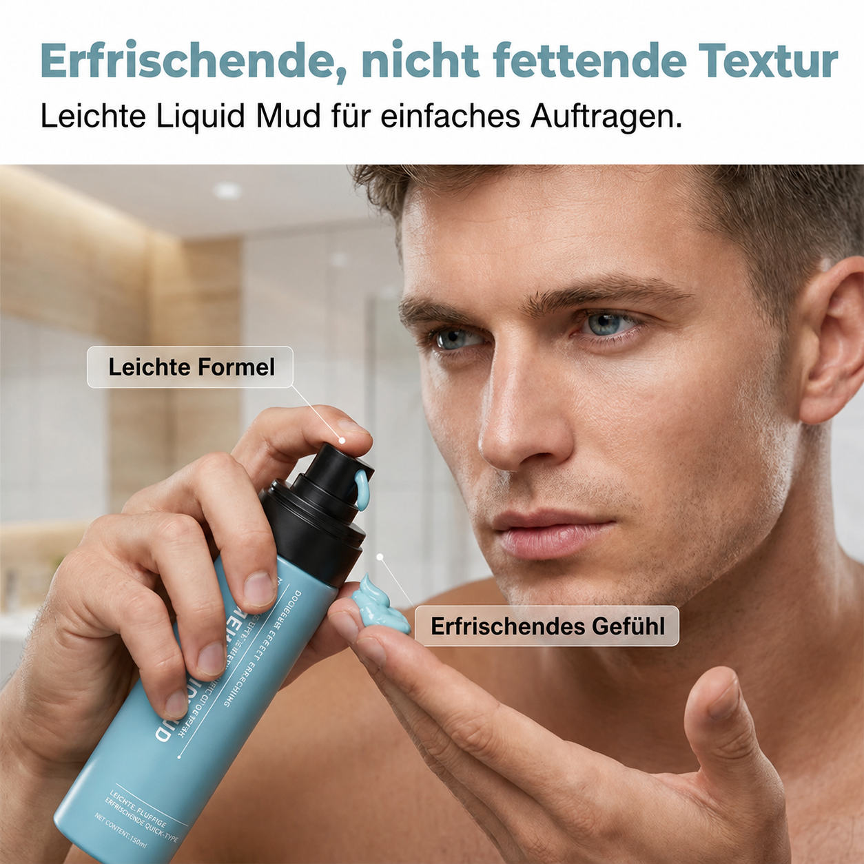 Schnelltrocknendes mattes Styling-Mud-Spray für Herren