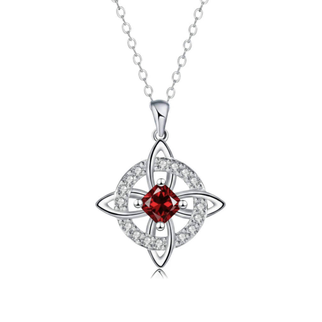 Mystical Birthstone Witches Knot Necklace – Natural Crystal🔮💞Protect Your Loved Ones