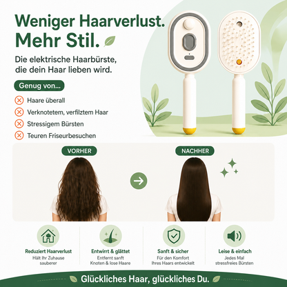 🔥 Nectavira® 3-in-1 Kopfhaut-Massagebürste mit Sprühnebel & Aromaöl-Funktion
