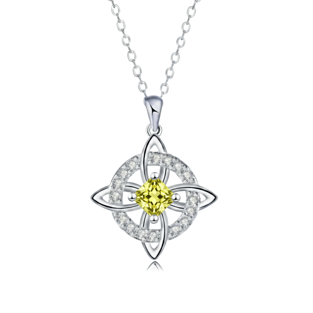 Mystical Birthstone Witches Knot Necklace – Natural Crystal🔮💞Protect Your Loved Ones