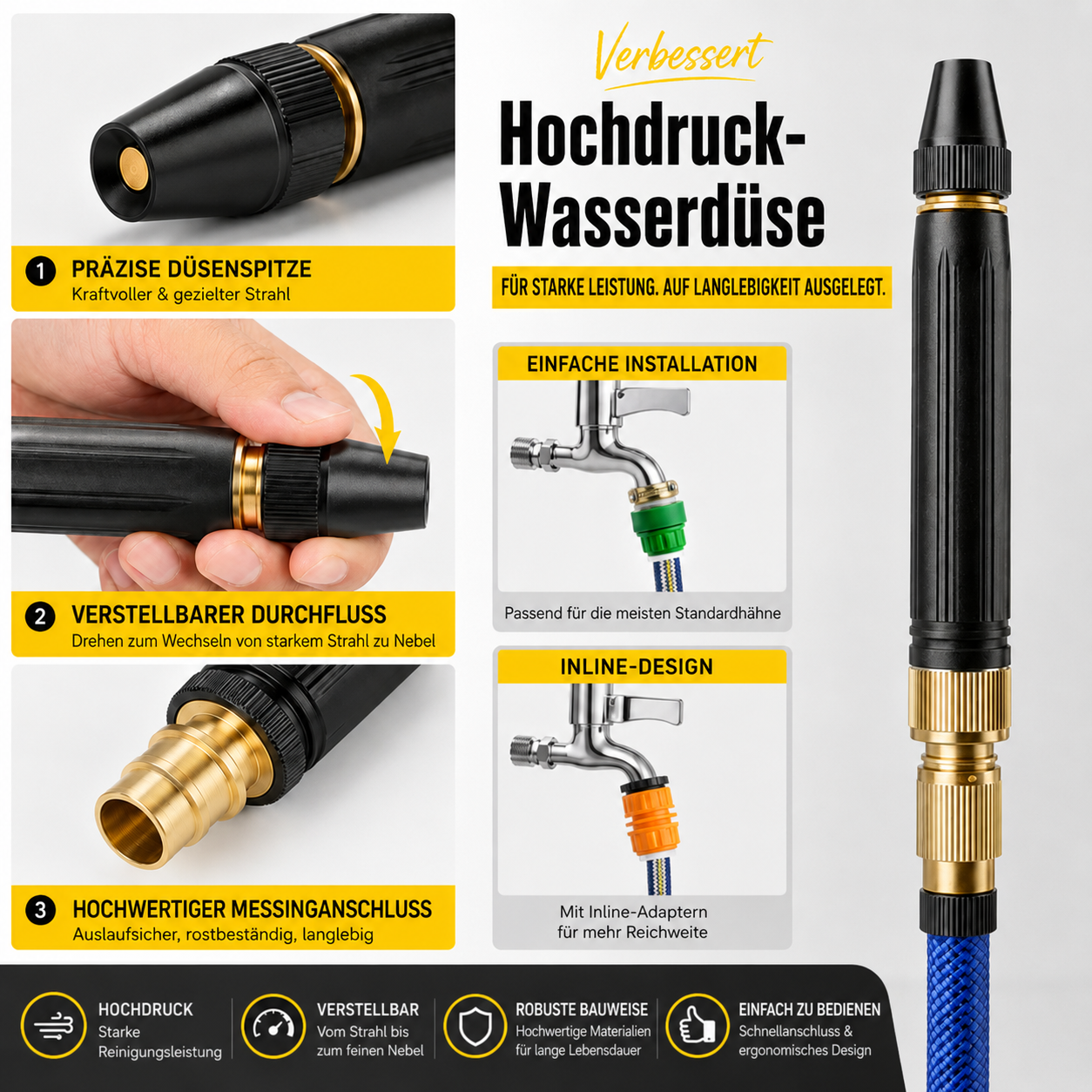 🚗LETZTER TAG – 50 % RABATT TIMNAMY® Hochdruck-Autowasch- & Gartensprüher ✨✨