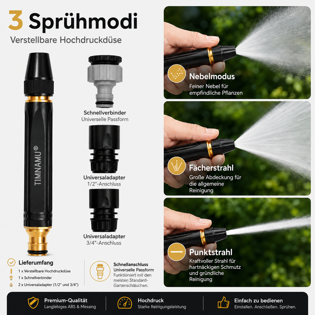 🚗LETZTER TAG – 50 % RABATT TIMNAMY® Hochdruck-Autowasch- & Gartensprüher ✨✨