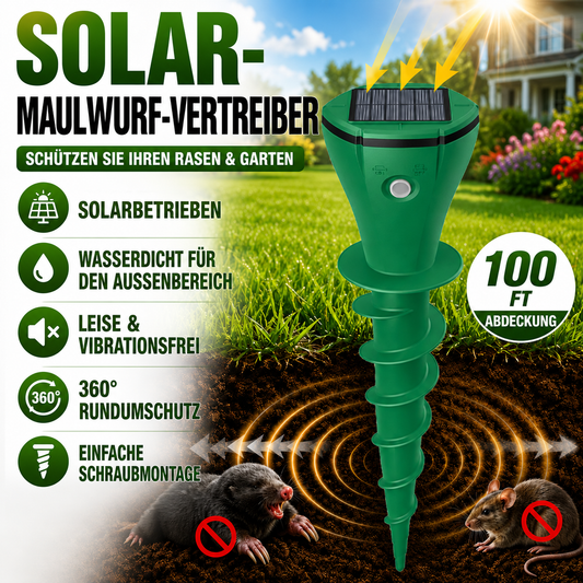 ☀️🐾 Solar-Maulwurfvertreiber – Schützt Ihren Garten auf tierfreundliche Weise 🌱