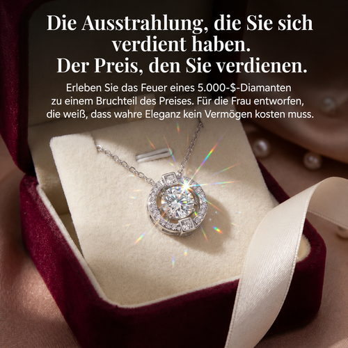 💖 1-Karat Moissanit Herzschlag-Halskette | Symbol für Liebe, Glück & ewige Verbundenheit ✨