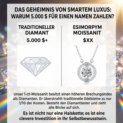 💖 1-Karat Moissanit Herzschlag-Halskette | Symbol für Liebe, Glück & ewige Verbundenheit ✨