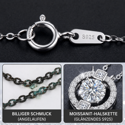 💖 1-Karat Moissanit Herzschlag-Halskette | Symbol für Liebe, Glück & ewige Verbundenheit ✨