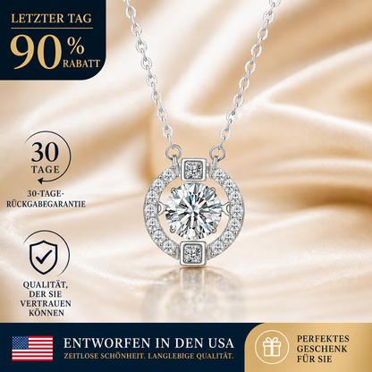💖 1-Karat Moissanit Herzschlag-Halskette | Symbol für Liebe, Glück & ewige Verbundenheit ✨