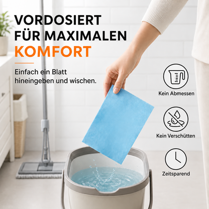 TIMNAMY® 3-in-1 Bodenreinigungsblätter – Wasserlöslich, Fleckenlösend & Rückstandsfrei