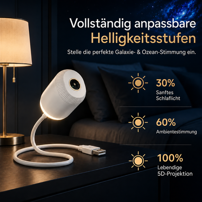🌘 Nectavira® 5D Hologramm-Nachtlicht – Smarter HD-Projektor für magische Raumstimmung