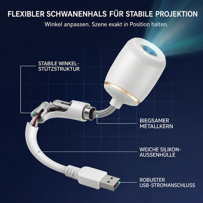 🌘 Nectavira® 5D Hologramm-Nachtlicht – Smarter HD-Projektor für magische Raumstimmung