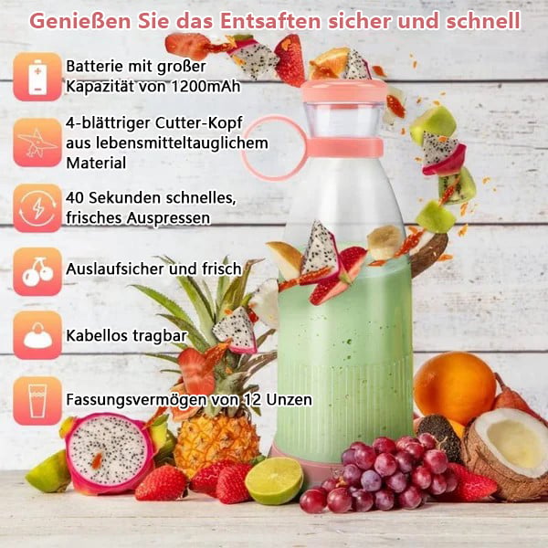 🍓🥤 50% Rabatt | Tragbarer USB-Entsafter – Frische Smoothies & Säfte jederzeit und überall