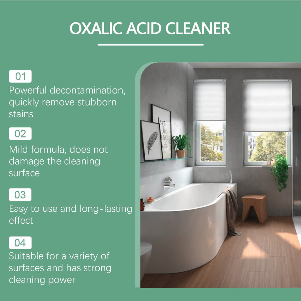 Oxalic Acid Cleaner Spray for Rust, Hard Water Marks & Tough Stains