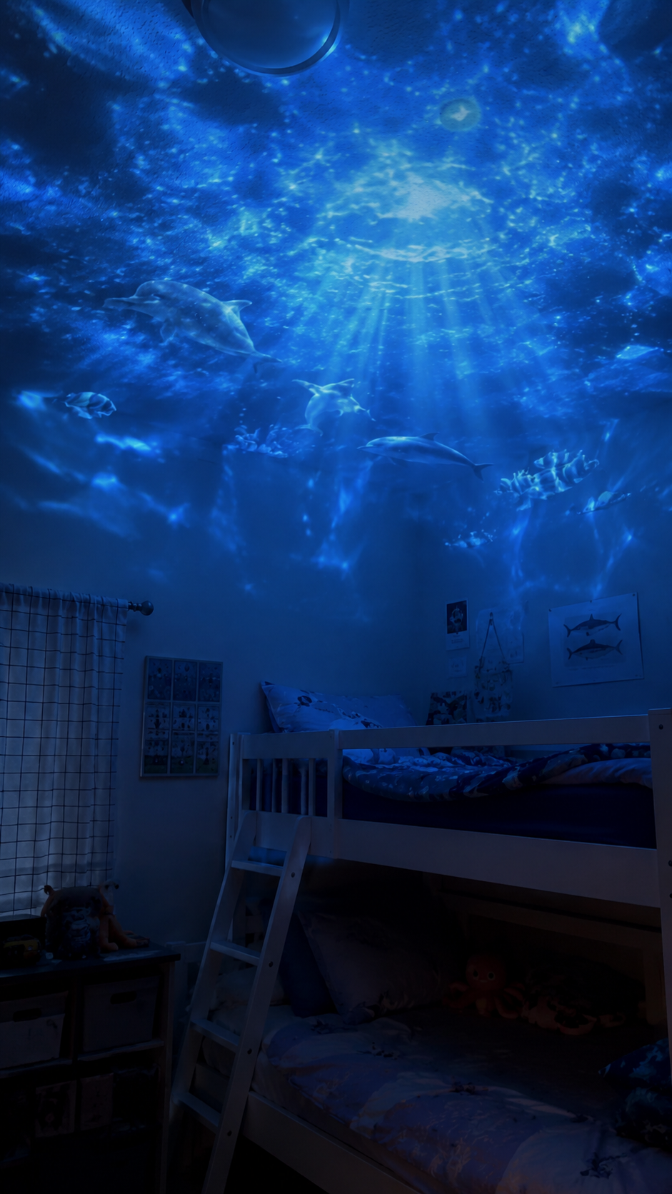 Ozean Lichtprojektion im Kinderzimmer