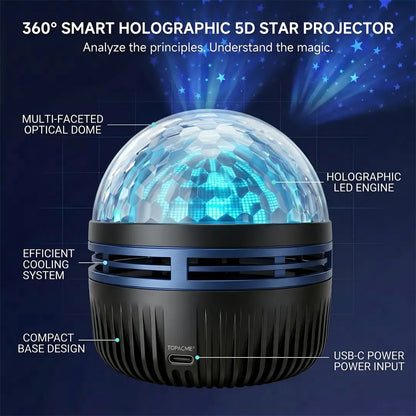 💎Official Store | SCNDR® 360° Smart Holographic Starry Sky Projector (HD Smart Dynamic 5D)🍄