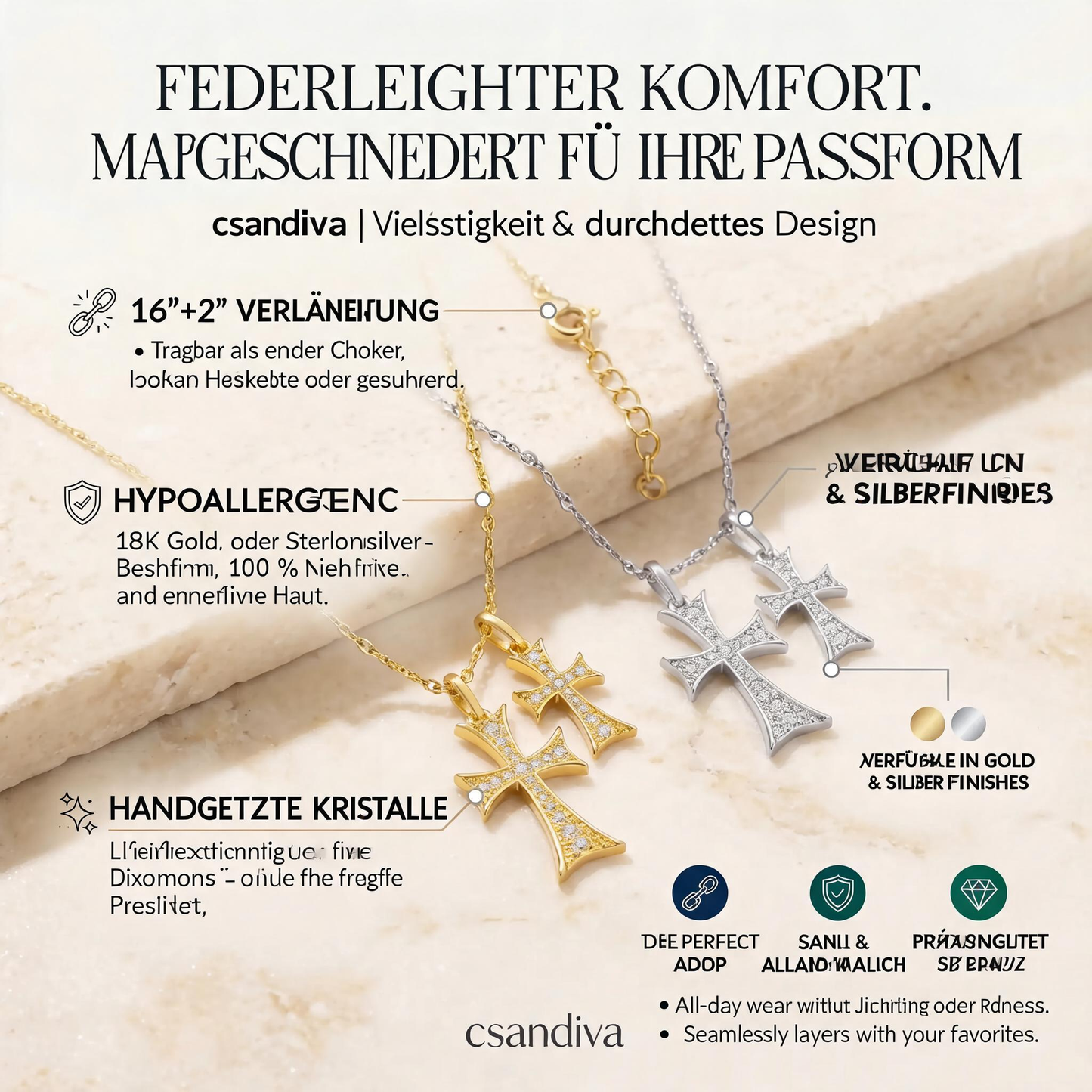 👑 Faith Cross Halskette – Ein zeitloses Symbol für Glaube, Stärke & Hoffnung ✝️