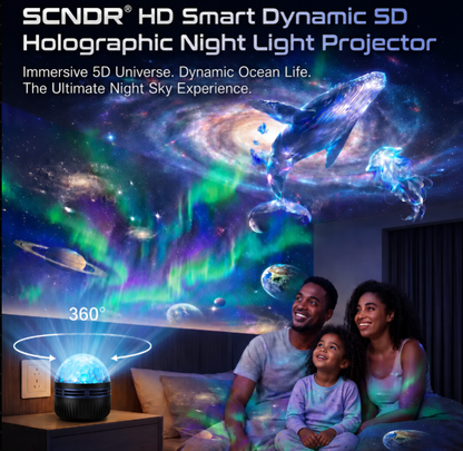 💎Official Store | SCNDR® 360° Smart Holographic Starry Sky Projector (HD Smart Dynamic 5D)🍄