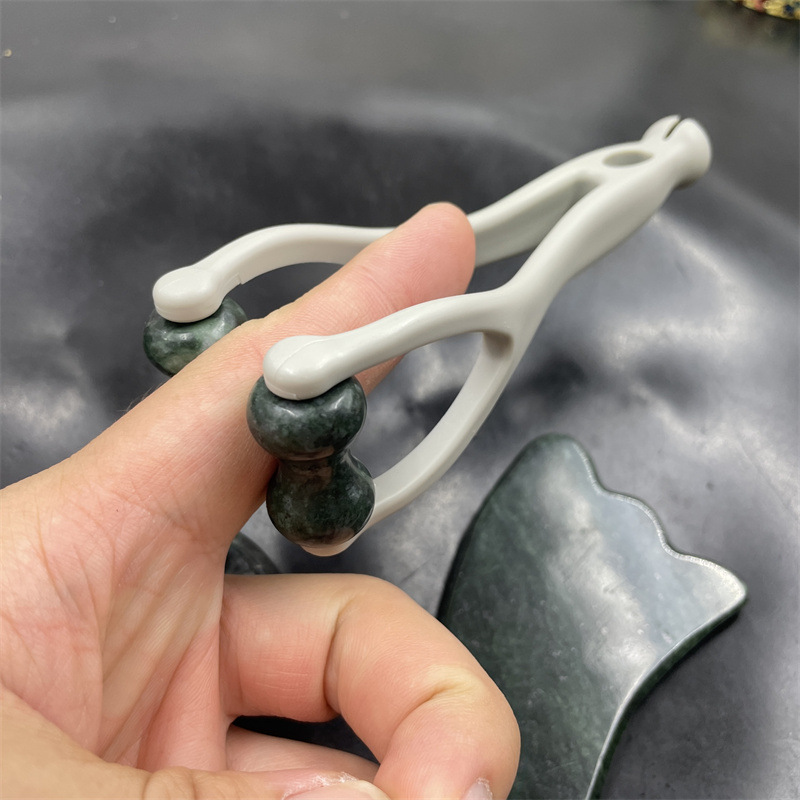 💐60% OFF !Natural Stone Massage Set: Scraping Board, Finger Clamp