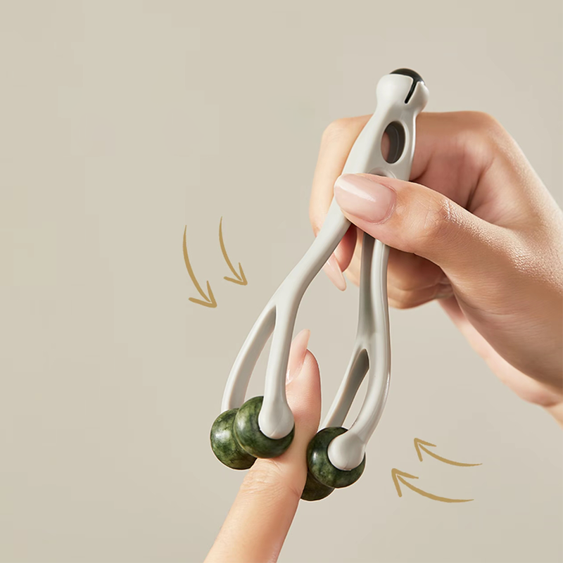 💐60% OFF !Natural Stone Massage Set: Scraping Board, Finger Clamp
