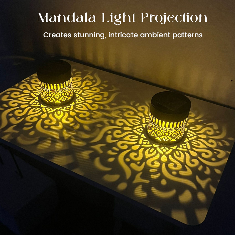 Solar Powered Mandala Projector Light - Waterproof Outdoor Garden Decor（📢60% off!! ⏰ ）