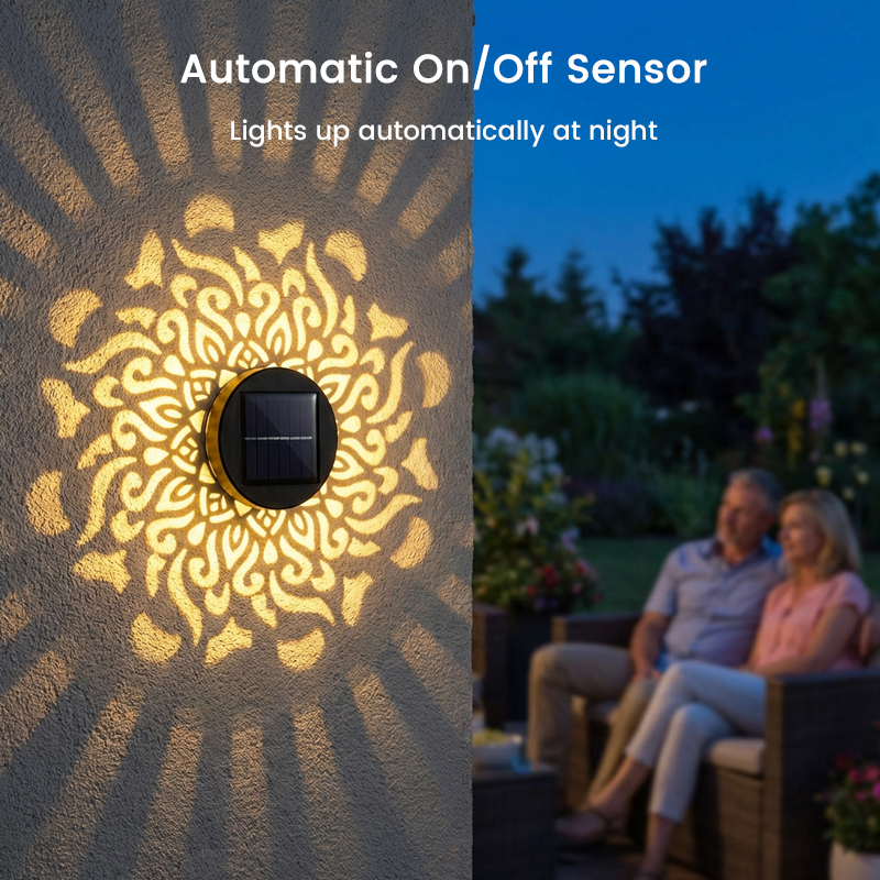 Solar Powered Mandala Projector Light - Waterproof Outdoor Garden Decor（📢60% off!! ⏰ ）