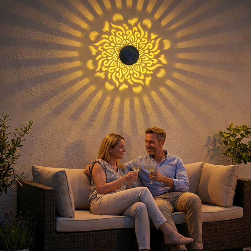 Solar Powered Mandala Projector Light - Waterproof Outdoor Garden Decor（📢60% off!! ⏰ ）